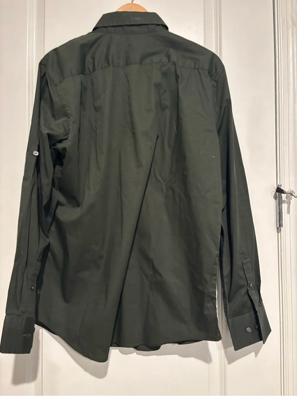 Banana Republic Men's Olive Green Button-Front Dress Shirt